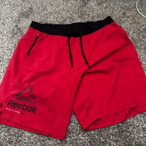 Reebok L Red Athletic/Crossfit Shorts